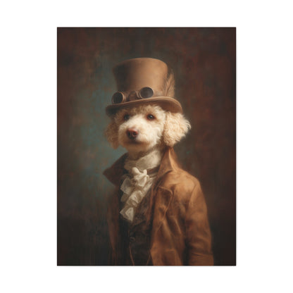 Steampunk Poodle Canvas Art