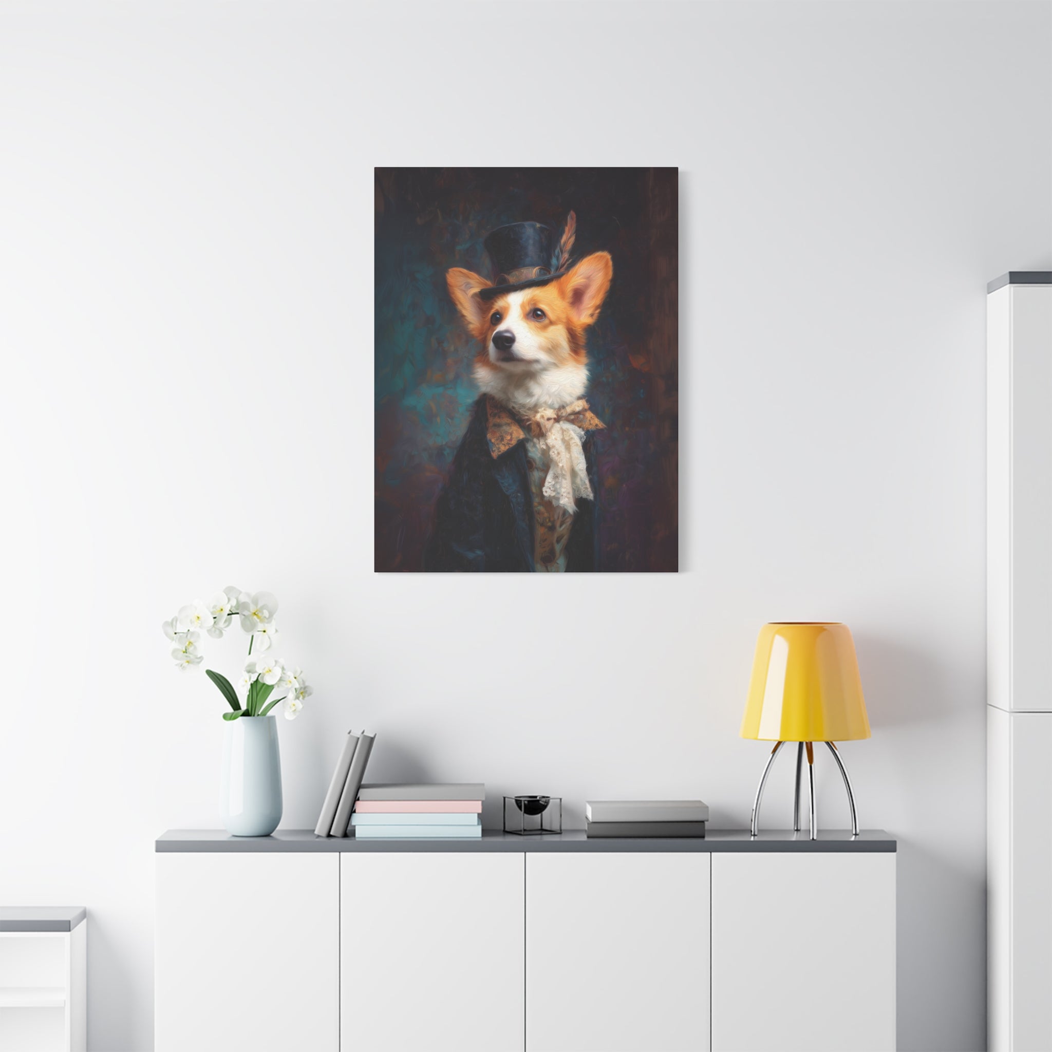 Steampunk Corgi Canvas Art