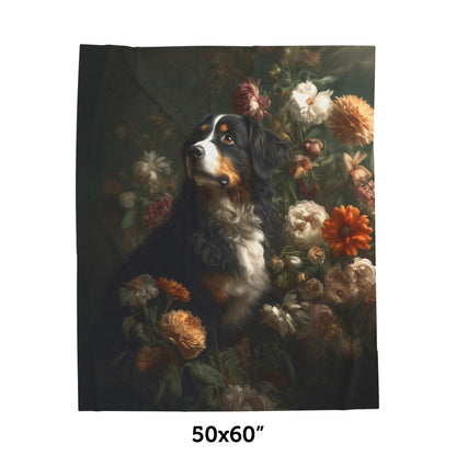 Botanical Bernese Plush Blanket