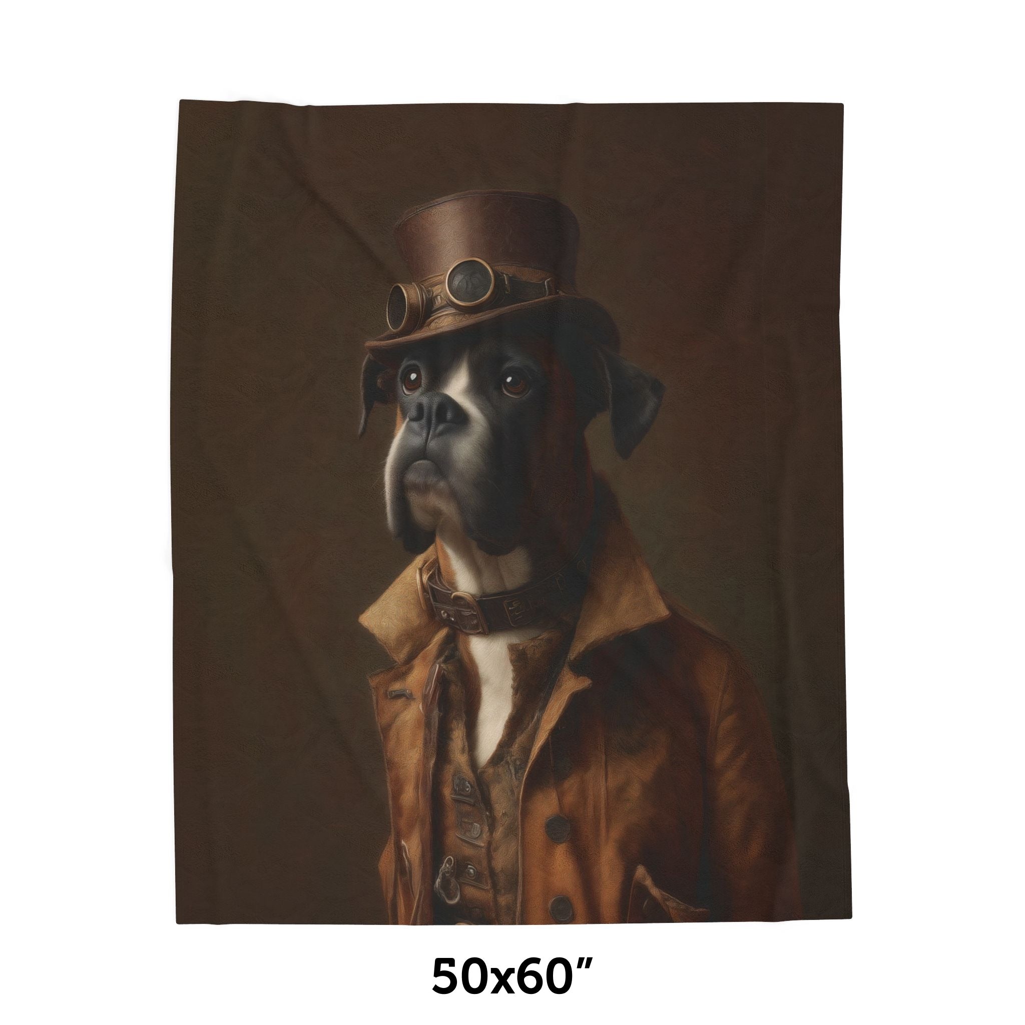 Steampunk Boxer Plush Blanket