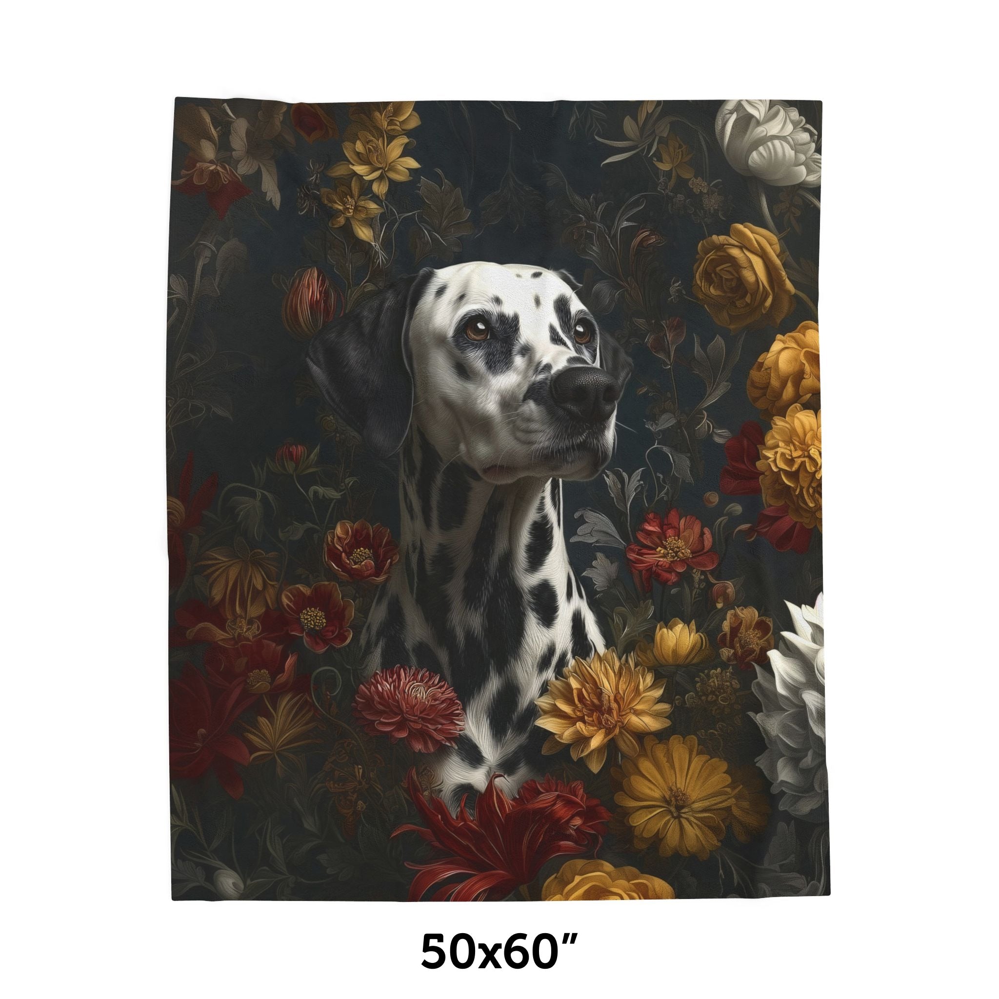 Botanical Dalmatian Plush Blanket
