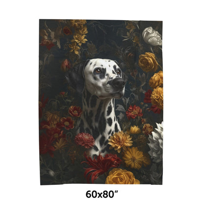 Botanical Dalmatian Plush Blanket