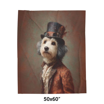 Steampunk Havanese Plush Blanket