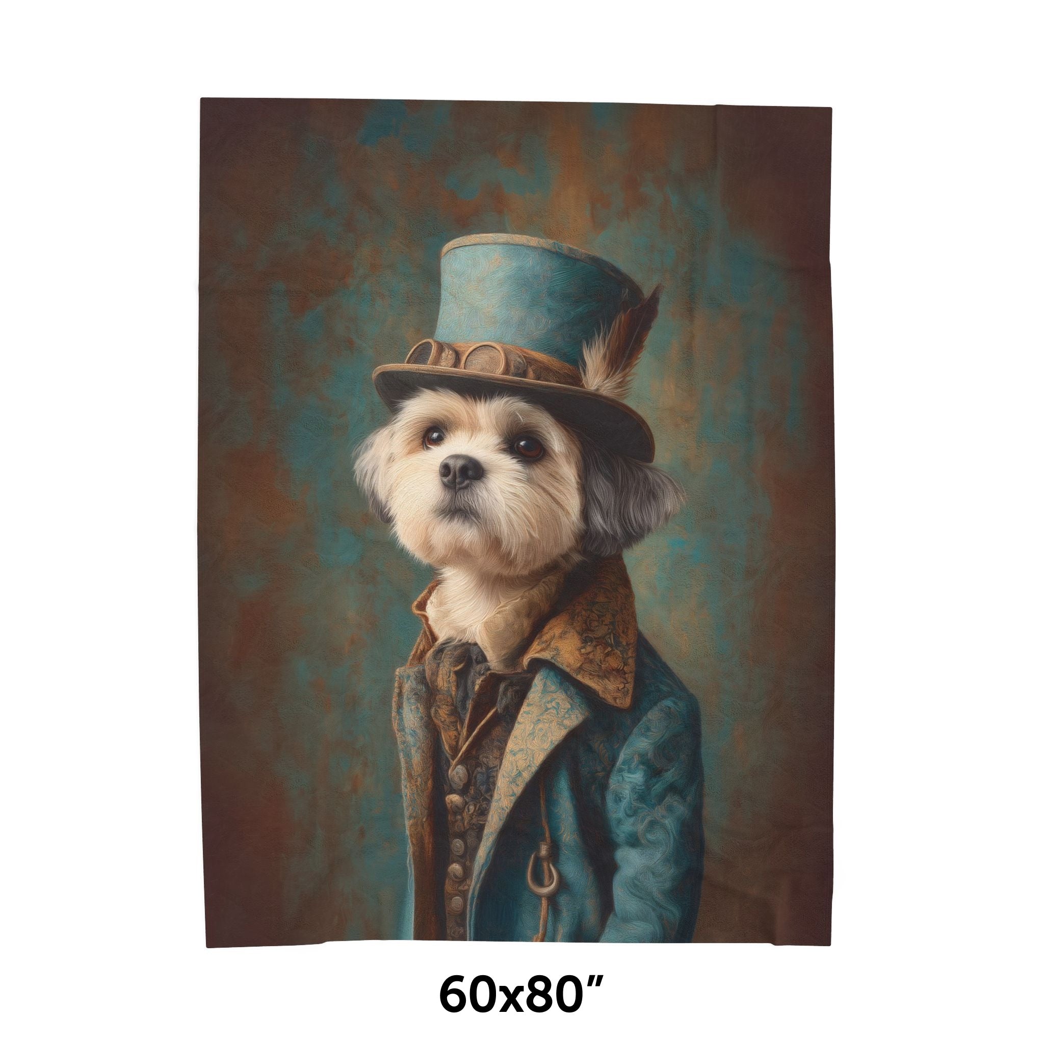 Steampunk Shih Tzu Plush Blanket