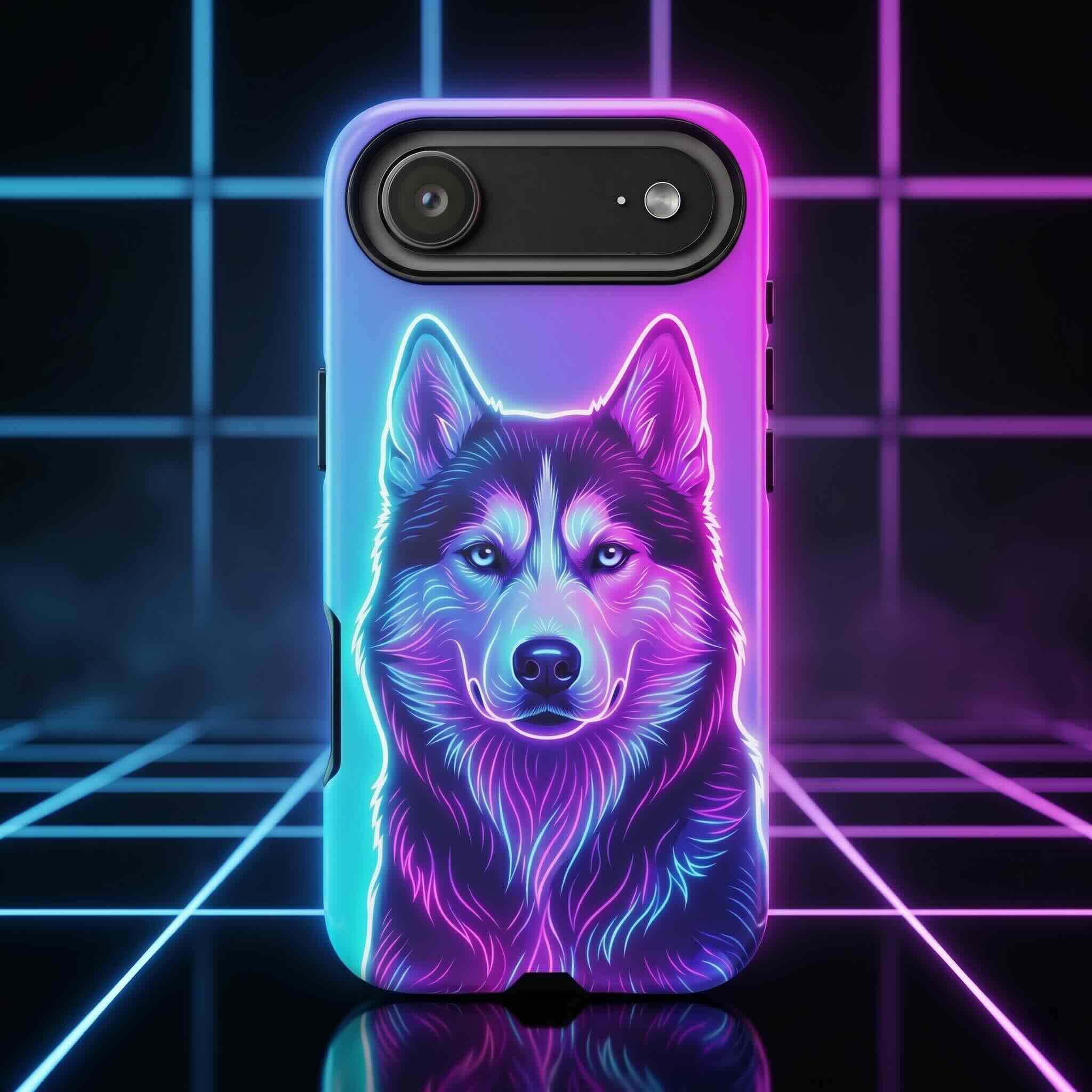 Neon Custom Dog Phone Case