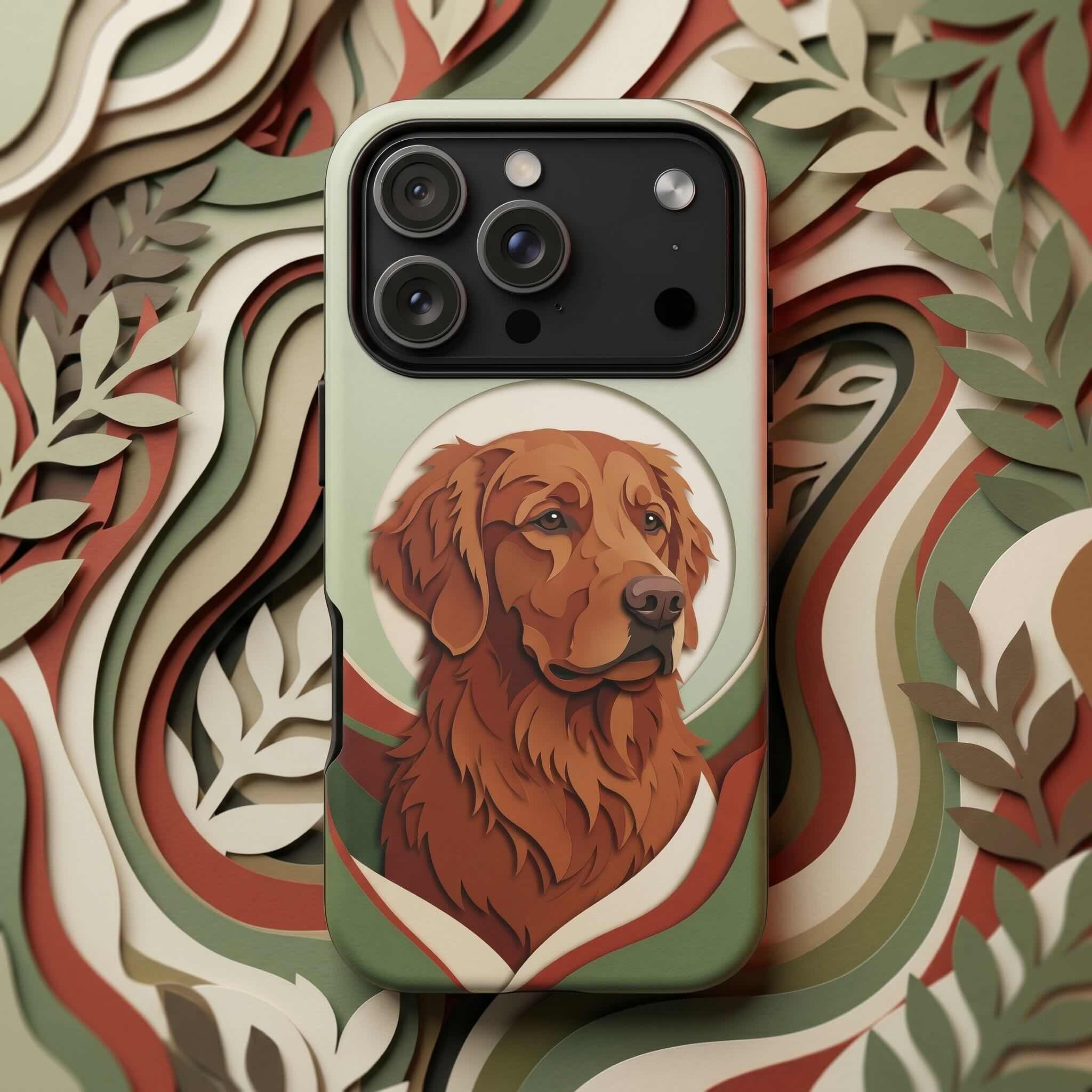 Paper-Cut Collage Custom Dog Phone Case