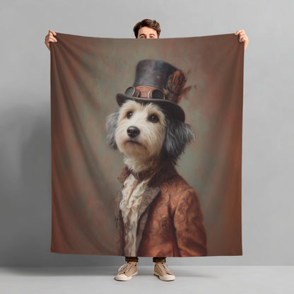 Steampunk Havanese Plush Blanket